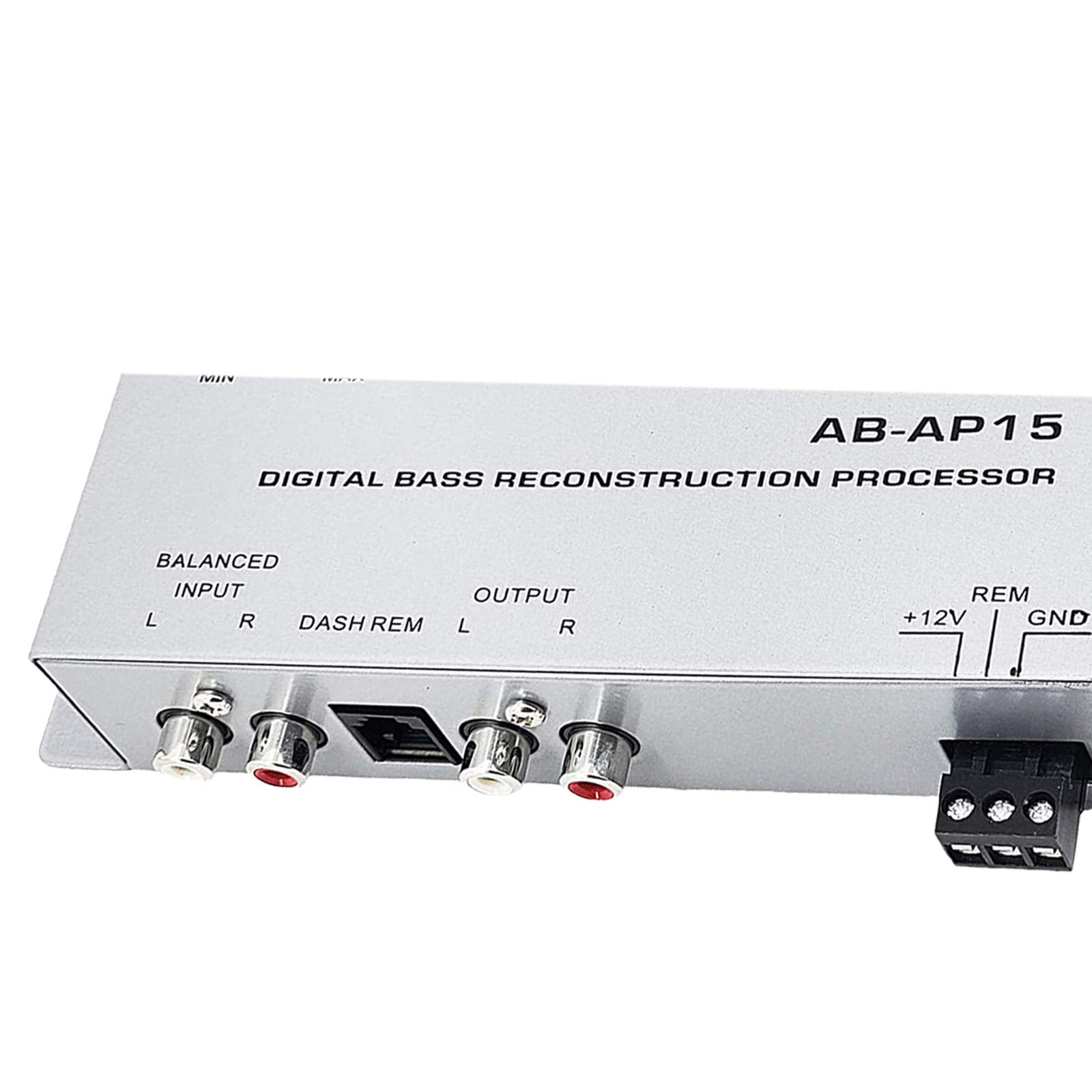 Audiobank 1/2 Din Car Audio Digital Bass Processor, Sound Restoration & Crossover For Car Subwoofer With Bass Knob/Input Level: